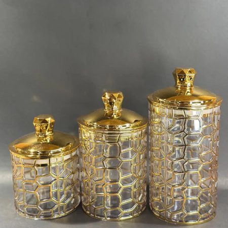 Food Storage Pots With Lid Sealed Jar ( Pack Of 3)