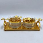 GOLDEN 2 PCS PARTITION JAR