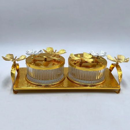 GOLDEN 2 PCS PARTITION JAR