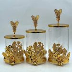 GOLDEN 3 PCS CANDY JAR