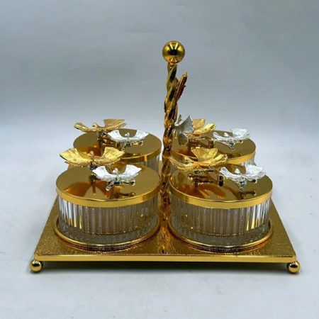 GOLDEN 4 PCS PARTITION JAR