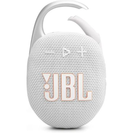 JBL Clip5 Ultra-portable Bluetooth Speaker with Carabiner (White) JBLCLIP5WHT