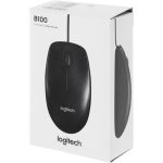 Logitech B100 Wired Mouse for Computer and Laptop, USB Corded Mouse, Right or Left Hand Use - Black  910-001439