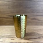 Hammered Texture Golden Glass