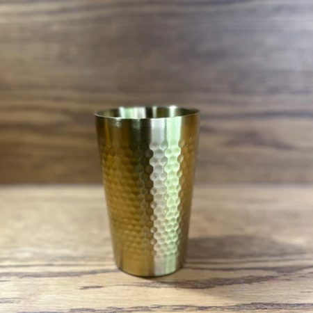 Hammered Texture Golden Glass
