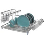 Heavy Duty 2-Tier Aluminum Dish Rack Rust Resistant