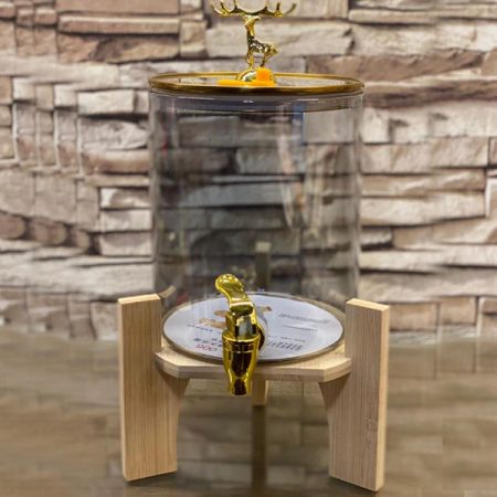 JUICE BUCKET GLASS DISPENSER GOLDEN /SMOKE / CLEAR 3.6 LITER