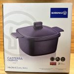 KORKMAZ Square Cast Iron Casserole 24 x 24 x 11.5 cm “Casterra”