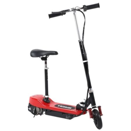 24V Kids E Scooter With Seat Ride on Folding Electric Bike Children Height Adjustable Rechargeable Battery