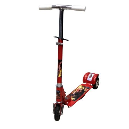 Shopino Kids Scooter Foldable – Black & Transparent Wheel – Bacchon ki Scooty – Adjustable Height – 2-8 Years Kids