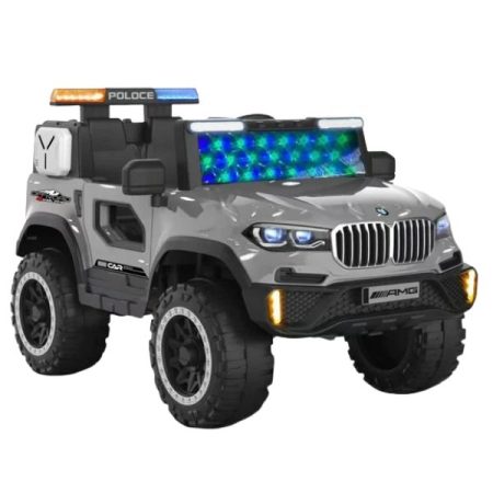 BMW Police Jeep 12V Kids Ride-On Car with LED Lights & Siren 2-8 Years Kids