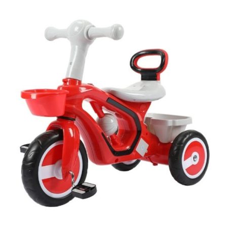 New Children’s Tricycle with Auxiliary Wheels Music and Lights Baby Walker Tricycle