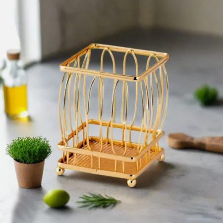 Spoon Holder Gold Square
