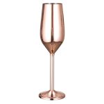 Stainless Steel Champagne Flutes Glasses Wine Glass Goblets Juice Drink 220 Ml Rose Gold