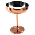 Stainless Steel Copper Plated martini Glass Juice Goblets Ice Cream Cup Dessert Cups 1 Pcs