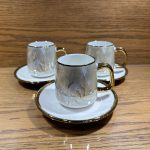 Fine Bone China Cup with Gifts Set and Royal Coffee Mug Tea Set of 6 Cup and Plate Small