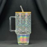 Tumbler-Glass-Cup-600ml-with-Bamboo-Lid-&-Straw-Price-in-Pakistan
