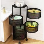 Vegetable Round Storage Trolly 5 step