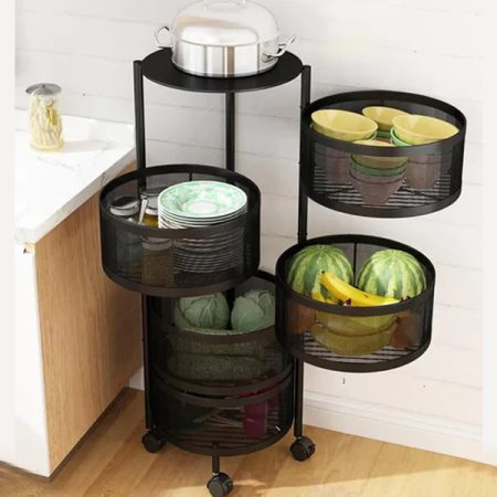 Vegetable Round Storage Trolly 5 step