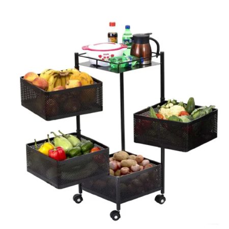 Vegetable Square Storage Trolly 4 Step