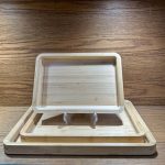 Wooden Bamboo Serving Tray With Handles