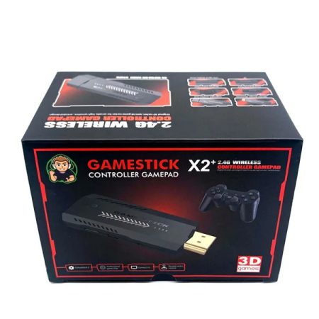 X2 Plus Retro 3D 32000+ Video Games 4K HD Output Game Stick With 2 Wireless Controllers