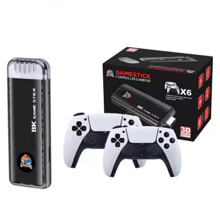 X6 Game Stick USB Video Game Consoles 2.4G Wireless Controllers Retro 8K Games 15 Simulators 64G 39000+ for PS1/FC/GBA