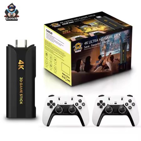 Zoku Q8 Max Game Stick 4K Consola Games with Ps5 Controller X2 and 2.4G Wireless Gamepad Retro Classic Video Game Console