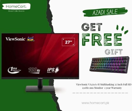 ViewSonic VA270A-H Multitasking 27 inch Full HD 120Hz 1ms Monitor
