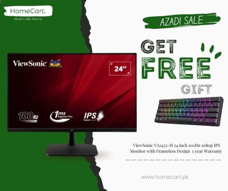 ViewSonic VA2432-H 24 inch 100Hz 1080p IPS Monitor with Frameless Design