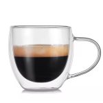Double Wall Glass Mug Heat Resistant High Borosilicate Glass Cup Juice Coffee Water Cups Transparent Cup 250ML